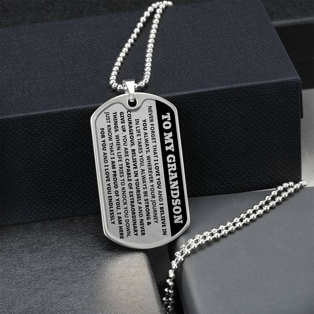 Grandson - Love You Endlessly - Keepsake Necklace (Free Shipping)