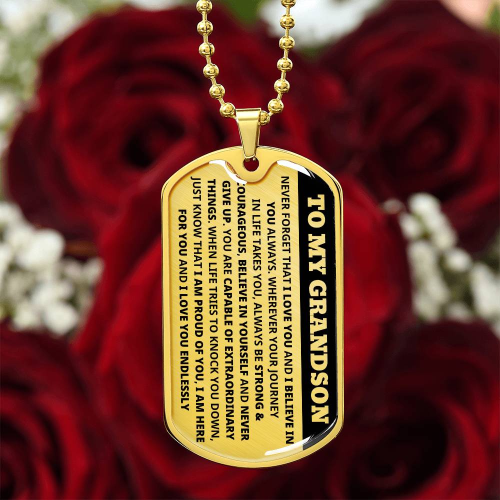 Grandson - Love You Endlessly - Keepsake Necklace (Free Shipping)