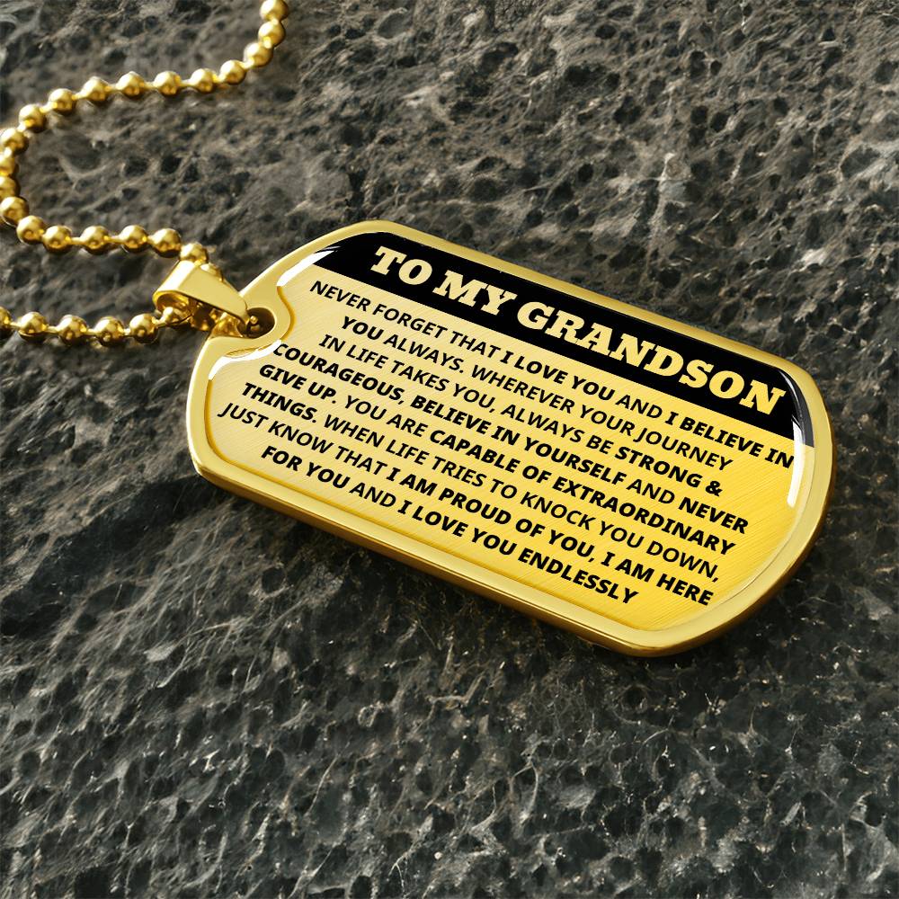 Grandson - Love You Endlessly - Keepsake Necklace (Free Shipping)