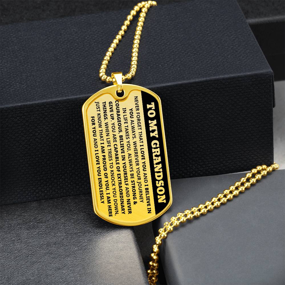 Grandson - Love You Endlessly - Keepsake Necklace (Free Shipping)