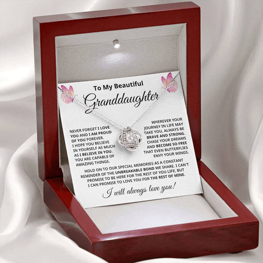 Gift For Granddaughter - Special Memories - Eternal Knot Necklace (Free Shipping)