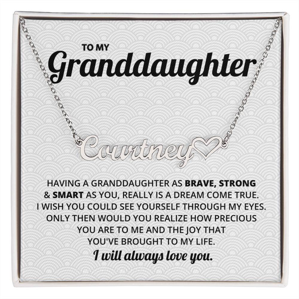 Dream Granddaughter Custom Name Necklace