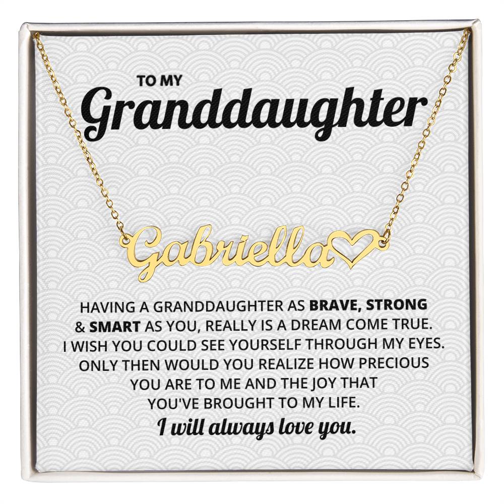 Dream Granddaughter Custom Name Necklace