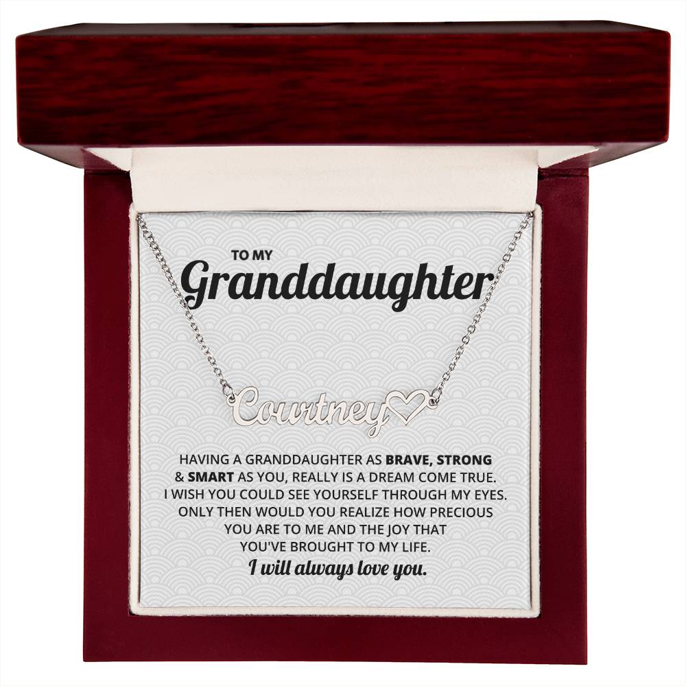 Dream Granddaughter Custom Name Necklace