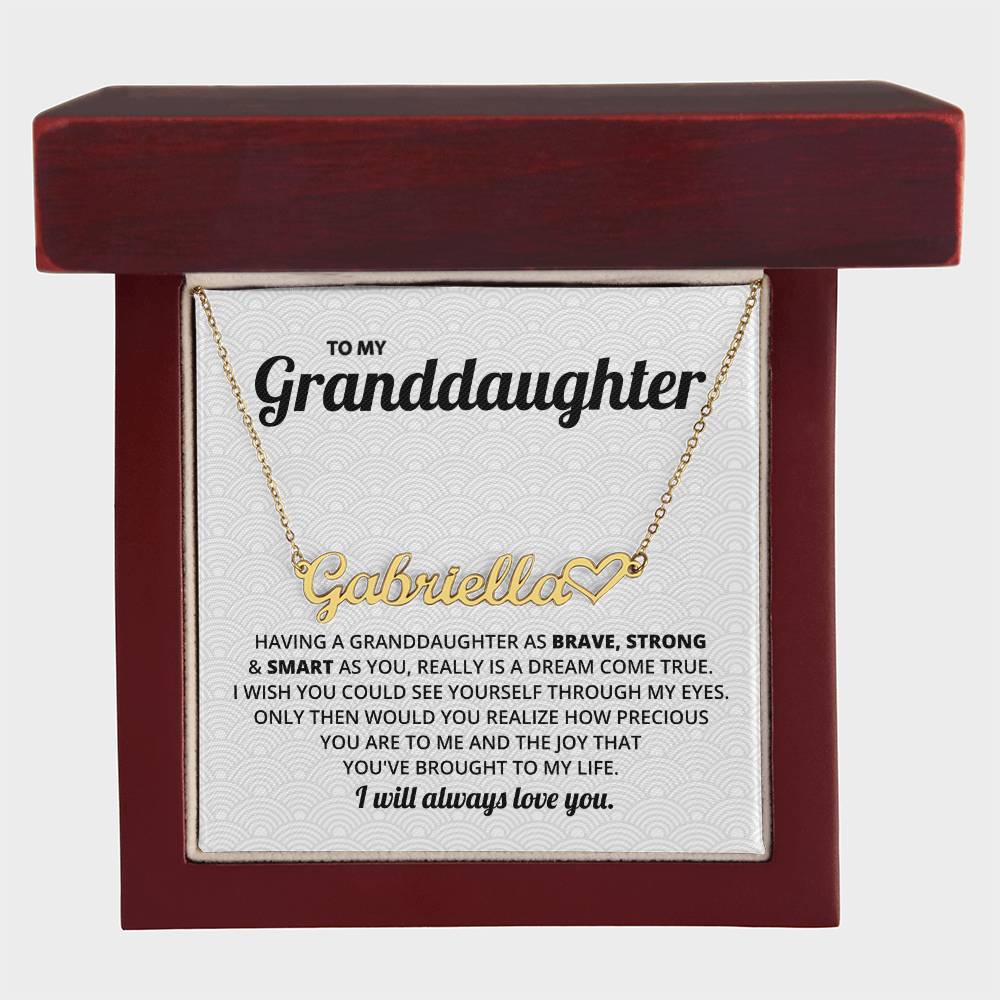 Dream Granddaughter Custom Name Necklace