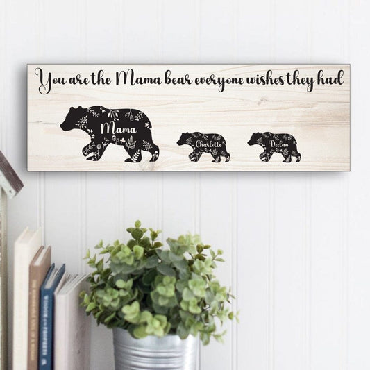 Personalized Mama Bear Wall Sign (Free Shipping Included)