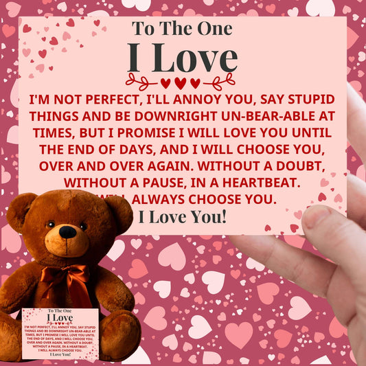 To The One I Love - Always Choose You - Plush Bear